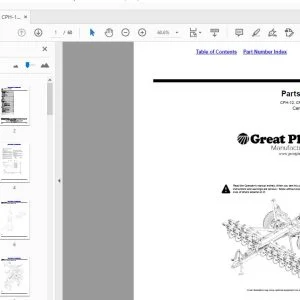 Great Plains CPH-12, CPH-15, & CPH-20 Center Pivot Hitch 1994+ Parts Manual - PDF
