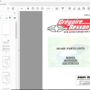 Gregoire & Besson BODIES SKIMMERS EQUIPMENTS PARTS MANUAL - PDF DOWNLOAD