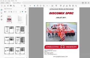 Gregoire & Besson Discomix SPRC CATALOGUE PIECES DE RECHANGE - PDF DOWNLOAD