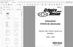 Gregoire & Besson Gamme SPW9 CHARRUES SEMI—PORTEES REVERSIBLES MONOROUES CATALOGUE PIECES DE RECHANGE - PDF