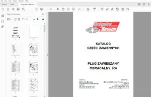 Gregoire & Besson OBRACALNY R4 PŁUG ZAWIESZANY KATALOG CZĘŚCI ZAMIENNYCH - PDF DOWNLOAD
