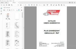 Gregoire & Besson PŁUG ZAWIESZANY OBRACALNY R47 KATALOG CZĘŚCI ZAMIENNYCH - PDF