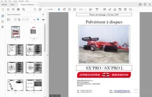 Gregoire & Besson SX’PRO  SX’PRO L Pulvériseur à disques Pièces de rechange - PDF