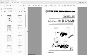 Gruber SM 35,38,45,55,65,90,1000,1200,1500 ERSATZTEILLISTE - PDF DOWNLOAD