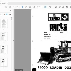 HANOMAG TEREX L600D LOADER DOZER PARTS MANUAL - PDF DOWNLOAD