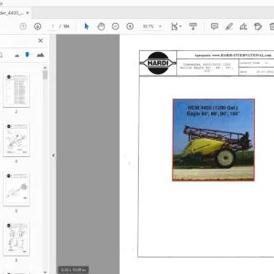 HARDI NCM 4400 (1200 Gal.) Eagle 80',88',90',100' PARTS MANUAL - PDF DOWNLOAD