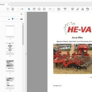 HE-VA Accu-Disc Operators & Parts Manual - PDF DOWNLOAD