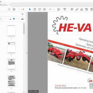 HE-VA Combi-Disc 3.0-3.5-4.0m Operation & Parts Manual - PDF