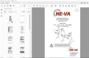 HE-VA Combi-Tiller 2.5 m/3.0 m/3.5 m/4.0 m (rigid) 4.0 m/5.0 m (hydraulic) Operation & Parts Manual - PDF