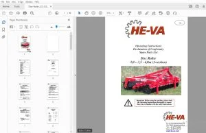 HE-VA Disc Roller 3,0 3,5 4,0m (1-section) Operation & Parts Manual - PDF