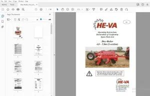 HE-VA Disc-Roller 4,0-5,0m (2-section) Operation & Parts Manual - PDF
