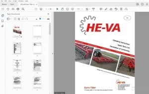 HE-VA Euro-Tiller 3 Operation & Parts Manual - PDF DOWNLOAD