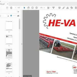 HE-VA Euro-Tiller 7-8-9-10m Operation & Maintenance Manual - PDF