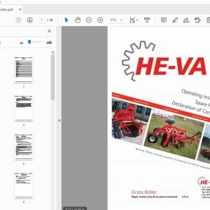 HE-VA Grass-Roller Operation & Parts Manual - PDF DOWNLOAD