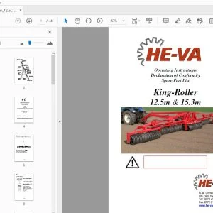 HE-VA King-Roller 12.5m & 15.3m Operation & Parts Manual - PDF