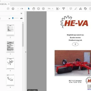 HE-VA LT Roller Type 4.5m-5.4m-6.3m Megfelelőségi tanúsítvány Kezelési utasítás Pótalkatrészjegyzék - PDF