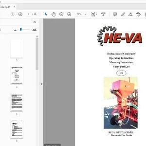 HE-VA Multi Seeder Operation & Parts Manual - PDF DOWNLOAD