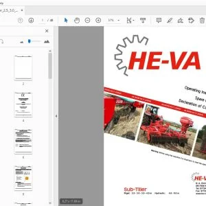 HE-VA Sub-Tiller 2.5, 3.0, 4.0m Operation & Parts Manual - PDF DOWNLOAD