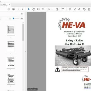 HE-VA Swing Roller 10,2 m & 12,2 m Parts Manual - PDF DOWNLOAD