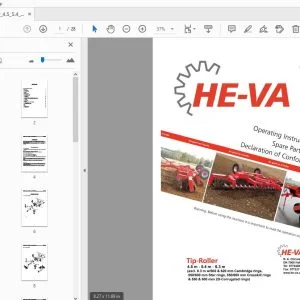 HE-VA Tip-Roller 4.5m 5.4m 6.3m Operation & Parts Manual - PDF