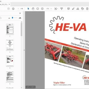 HE-VA Triple-Tiller 3.0 - 3.5 Operation & Parts Manual - PDF DOWNLOAD