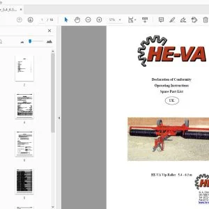 HE-VA Vip-Roller 5.4-6.3 m Operation & Parts Manual - PDF DOWNLOAD