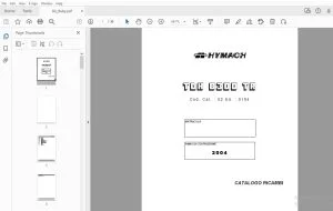HYMACH TDH B300 TR CATALOGO RICAMBI - PDF DOWNLOAD