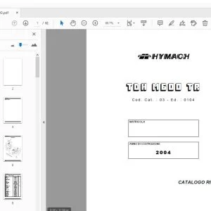 HYMACH TDH M600 TR CATALOGO RICAMBI - PDF DOWNLOAD
