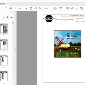 Hardi ESC/TL/TR 300 Gallon MB 35',42' Parts Manual - PDF DOWNLOAD