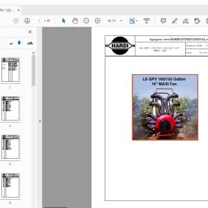 Hardi LE-SPV 100/150 Gallon 16 MAXI Fan Parts Manual - PDF
