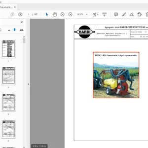 Hardi MERCURY Pneumatic/Hydropneumatic Parts Manual - PDF DOWNLOAD