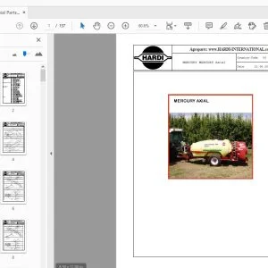 Hardi Mercury Axial Parts Manual - PDF DOWNLOAD