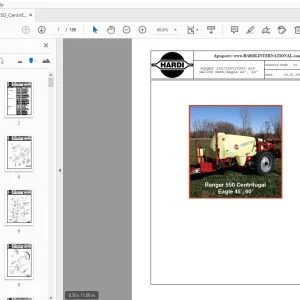 Hardi Ranger 550 Centrifugal Eagle 45',60' Parts Manual - PDF