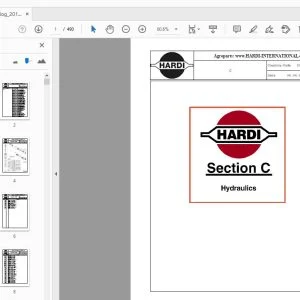 Hardi Section C Hydraulics Parts Manual - PDF DOWNLOAD