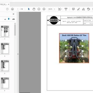 Hardi Zenit 105/155 Gallon 22 Fan Parts Manual - PDF DOWNLOAD