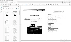 Hassia DK Drillmaschine Ersatzteilliste (259600) - PDF DOWNLOAD