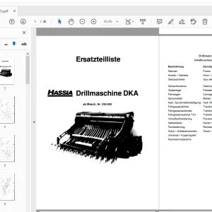 Hassia DKA DRILLMASCHINE Ersatzteilliste (258600) - PDF