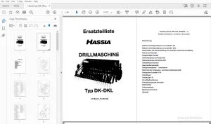 Hassia Typ DK-DKL Drillmaschine Ersatzteilliste (252850) - PDF