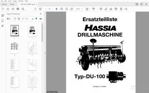 Hassia Typ-DU-100 DRILLMASCHINE Ersatzteilliste (229831) - PDF DOWNLOAD