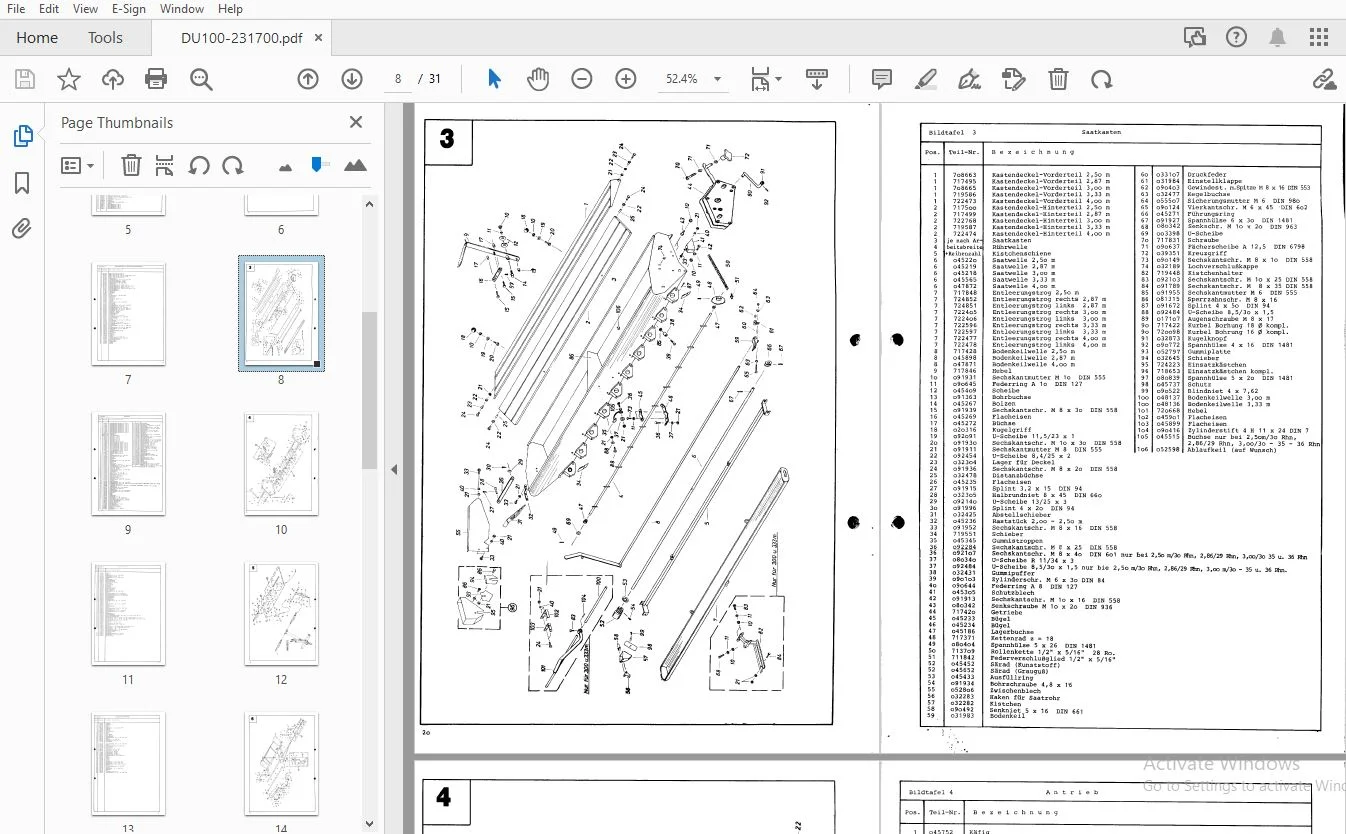 Hassia Typ-DU-100 DRILLMASCHINE Ersatzteilliste (231700) - PDF - Image 2
