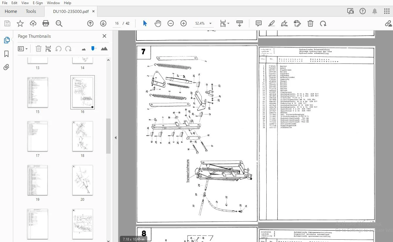 Hassia Typ-DU-100 DRILLMASCHINE Ersatzteilliste (235000) - PDF - Image 3