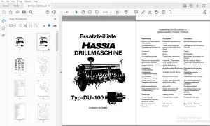 Hassia Typ-DU-100 DRILLMASCHINE Ersatzteilliste (235000) - PDF