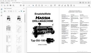 Hassia Typ-DU-100 DRILLMASCHINE Ersatzteilliste (236600) - PDF  DOWNLOAD