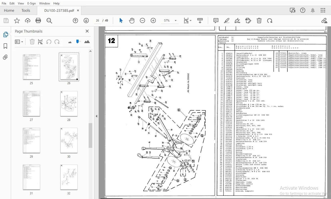 Hassia Typ-DU-100 DRILLMASCHINE Ersatzteilliste (237385) - PDF - Image 3
