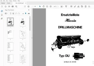 Hassia Typ-DU DRILLMASCHINE Ersatzteilliste (225000) - PDF DOWNLOAD