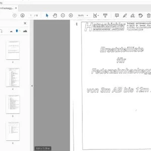 Hatzenbichler Federzahnhackegge von 3m AB bis 12m AB Ersatzteilliste - PDF DOWNLOAD