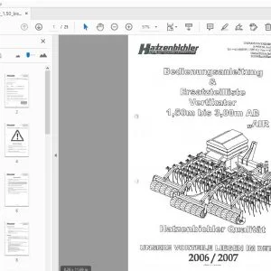 Hatzenbichler Vertikator 1,50m bis 3,00m AB AIR 86 Bedienungsanleitung & Ersatzteilliste 2006/2007 - PDF