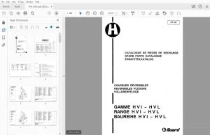 Huard Gamme HVI-HVL Range HVI-HVL Baureihe HVI-HVL REVERSIBLES PLOUGHS PARTS MANUAL - PDF