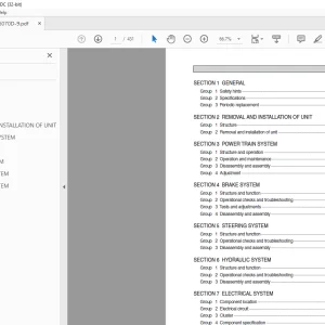 Hyundai Forklift 50/60/70D-9 Service Manual - PDF DOWNLOAD