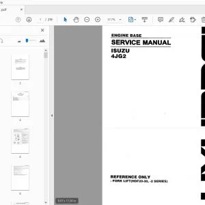 Hyundai Isuzu 4JG2 Engine Base Service Manual - PDF DOWNLOAD